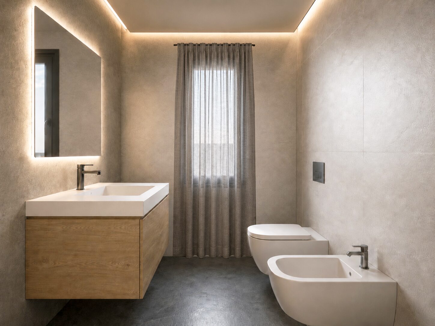 Bifamiliare Mameli, bagno