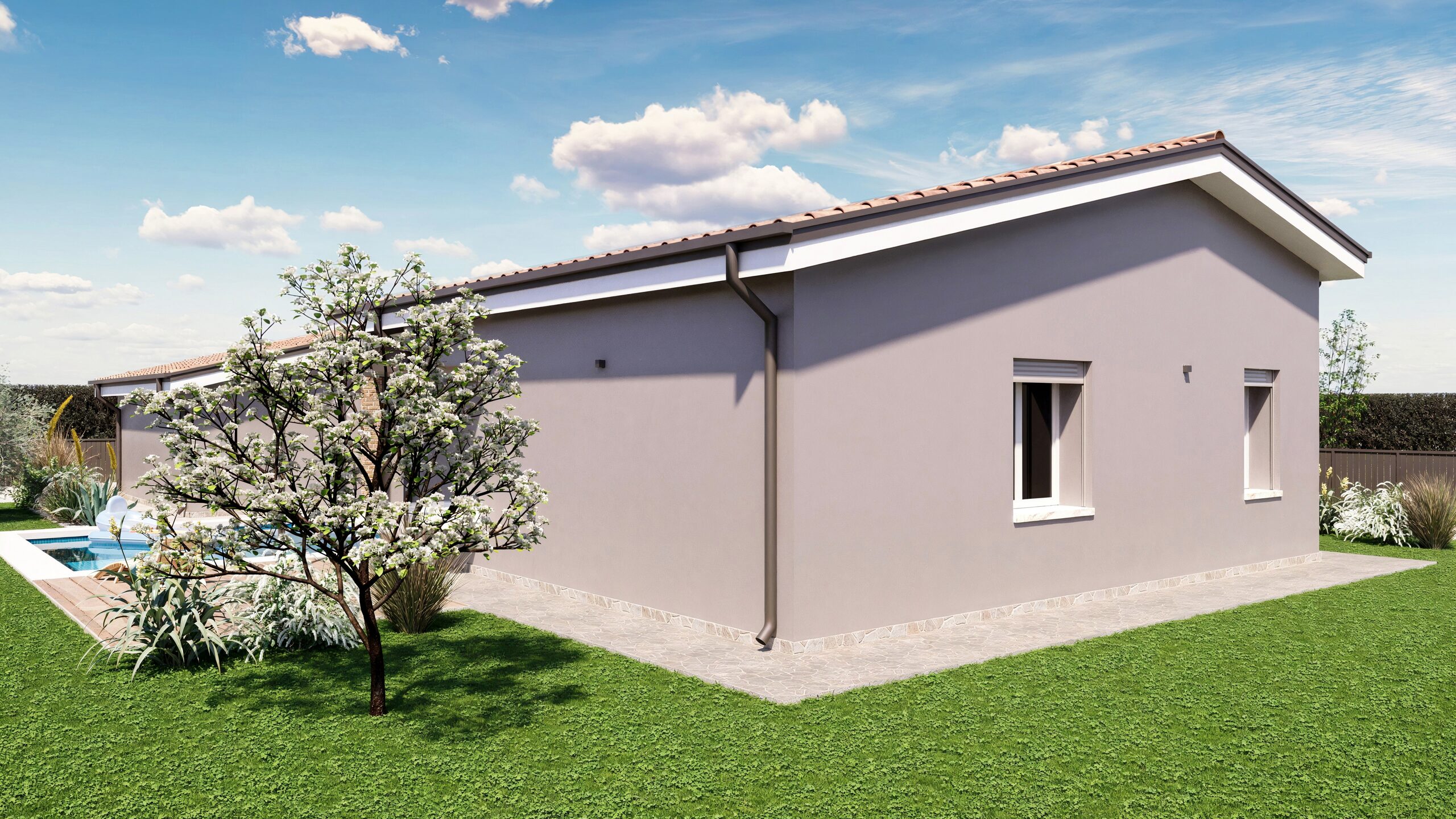 Nuova costruzione San Giovanni, vista dal giardino