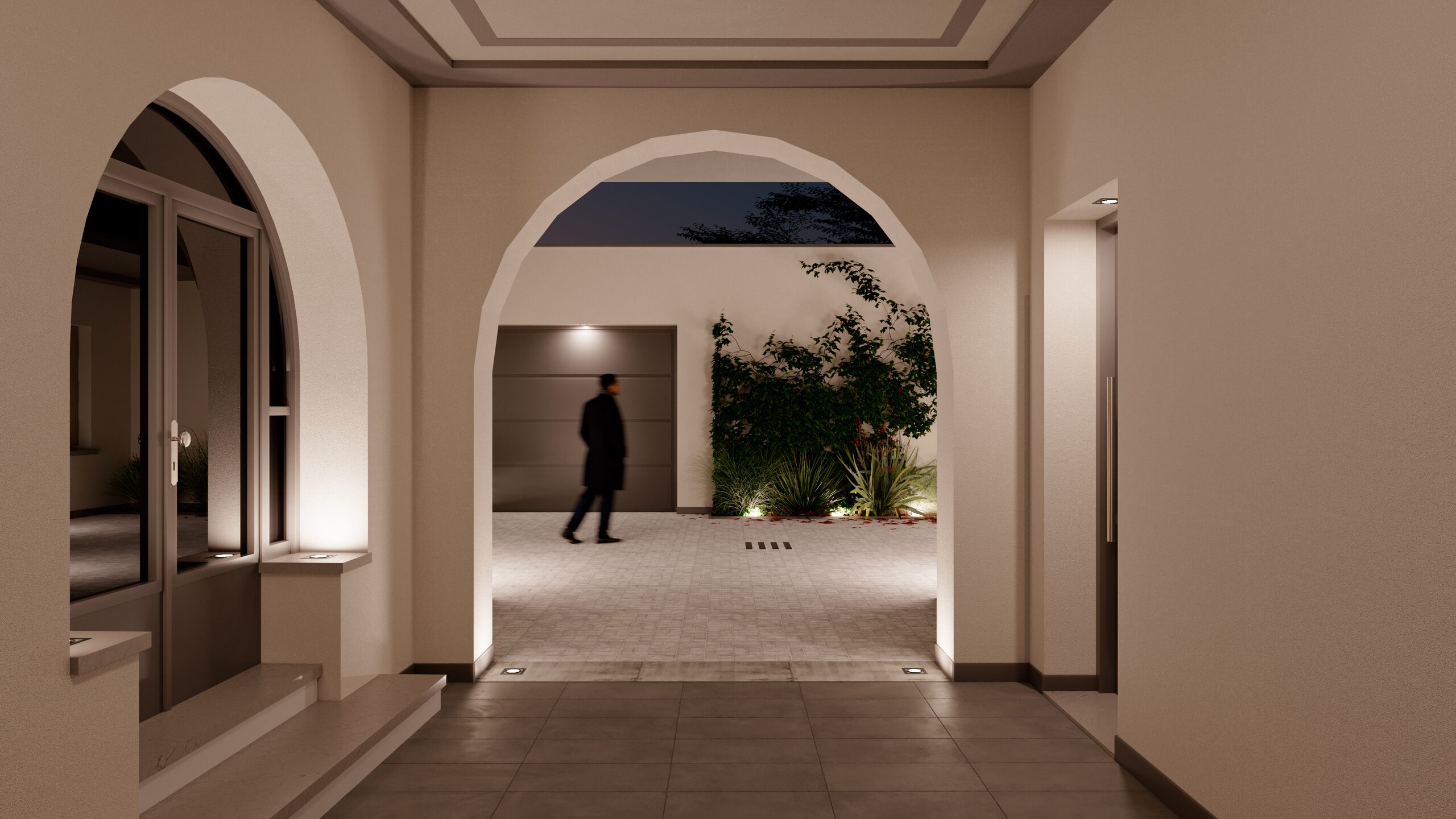 Ristrutturazione Palazzo VB 2026, androne ad archi